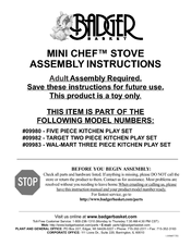 Badger Basket MINICHEF 9982 Assembly Instructions