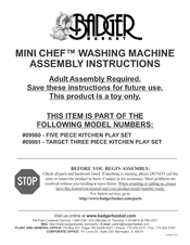 Badger Basket MINICHEF 9980 Assembly Instructions
