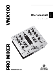 Behringer PRO MIXER User Manual