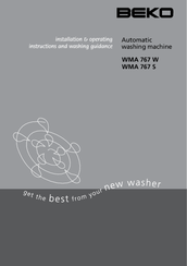 Beko WMA 767 S Installation & Operating  Instructions And Washing Guidanse