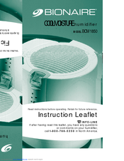 Bionaire COOL MOISTURE BCM1850 Instruction Leaflet