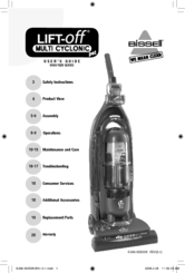 Bissell Lift-Off Multi Cyclonic Pet 18Z6 Series User Manual