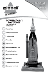 Bissell PowerClean Multi Cyclonic 16N5 Series User Manual