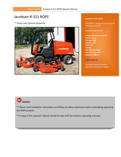 Jacobsen R-311 ROPS Operator's Manual