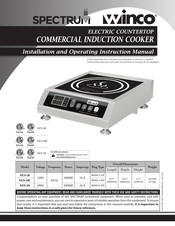 Spectrum Winco EICS-18 Installation And Operating Instruction Manual