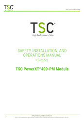 TSC PowerXT-400R-PM Safety, Installation, And Operation Manual