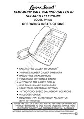 Lenoxx Sound PH-549 Operating Instructions Manual