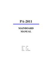 FIC PA-2011 Manual