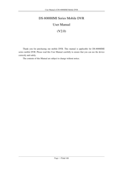 Hommax Sistemas DS-8000HMI Series User Manual