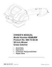 Weed Eater G30LRV Owner's Manual
