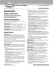 SNOWJOE SUNJOE SPX2000RM Operator's Manual