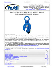 Vestil EPC-20 Use And Maintenance Manual