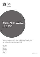 LG UW34 Series Installation Manual
