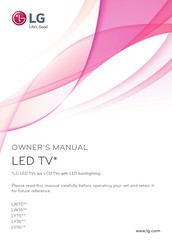 LG 55LY751H-ZA Owner's Manual