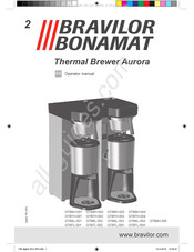BRAVILOR BONAMAT Aurora GTBTL-003 Operator's Manual