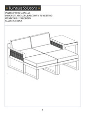 Furniture Solutions ARCADIA 17ARCB2SW Instruction Manual