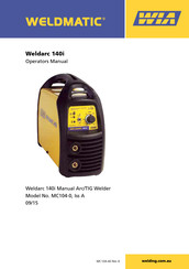 Wia WELDMATIC Weldarc 140i Operator's Manual