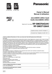 Panasonic RP-SMGT128AK Owner's Manual
