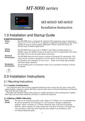 Weintek MT-8000 Series Installation Instructions Manual