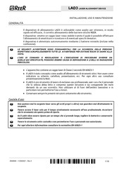 Reer LAD3 Installation, Use And Maintenance Manual