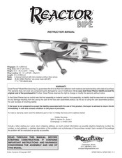 GREAT PLANES REACTOR BIPE Instruction Manual