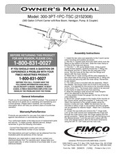 Fimco 300-3PT-1PC-TSC Owner's Manual