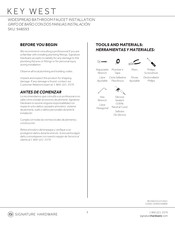 Signature Hardware Key West 948593 Installation Manual