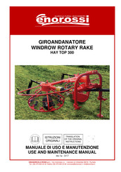 enorossi HAY TOP 300 Use And Maintenance Manual