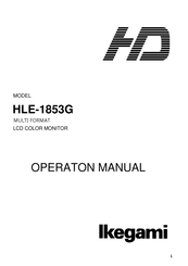 Ikegami HLE-1853G Operation Manual