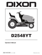 Dixon D2548YT Operator's Manual