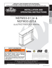 Napoleon NEFM33-0114 Installation And Operating Instructions Manual
