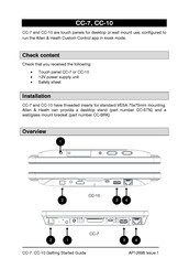 ALLEN & HEATH CC-7 Quick Start Manual