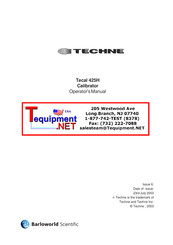 Techne 425H Operator's Manual