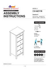 Furniture of America Launces CM-AC119 Assembly Instructions Manual