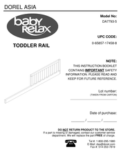 Dorel Asia Baby Relax DA7793-5 Manual