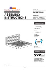 Furniture of America Davida CM7897EK Assembly Instructions Manual