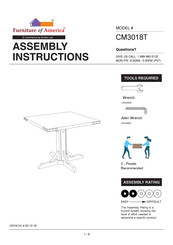 Furniture of America Glenbrook CM3018T Assembly Instructions Manual