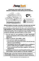 Vantage Hearth VUL30PD Owner's Operation And Installation Manual