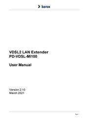 Barox PD-VDSL-MI100 User Manual