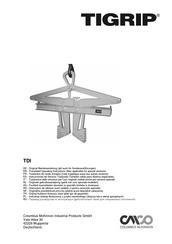 Columbus McKinnon TIGRIP TDI 3,0/800 Translated Operating Instructions