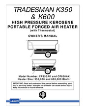L.B. White TRADESMAN K600 Owner's Manual