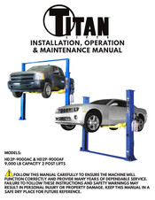 Titan Lifts HD2P-9000AC Installation, Operation & Maintenance Manual