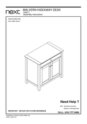 Next MALVERN 124511 Assembly Instructions Manual