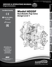 Warren rupp Sandpiper HD20F Service & Operating Manual