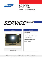 Samsung LA22B650T6M Service Manual