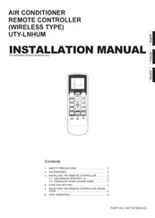 Fujitsu UTY-LNHUM Installation Manual