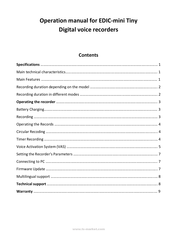 Ts-Market EDIC-mini Tiny Operation Manual