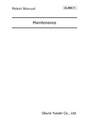 Okura Yusoki A1800 Maintenance Manual