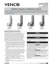 VENCO VJI-BD Installation, Operation And Maintenance Manual
