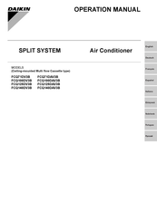 Daikin FCQ140DAV Operation Manual